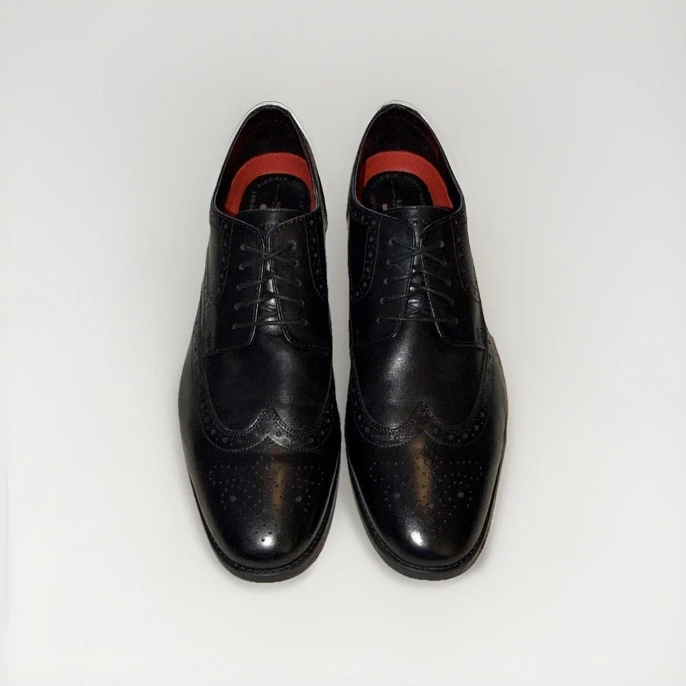 Rockport Walkability Wing‎ Tip Oxford Mens 15M Black Leather Dress Shoes M77061